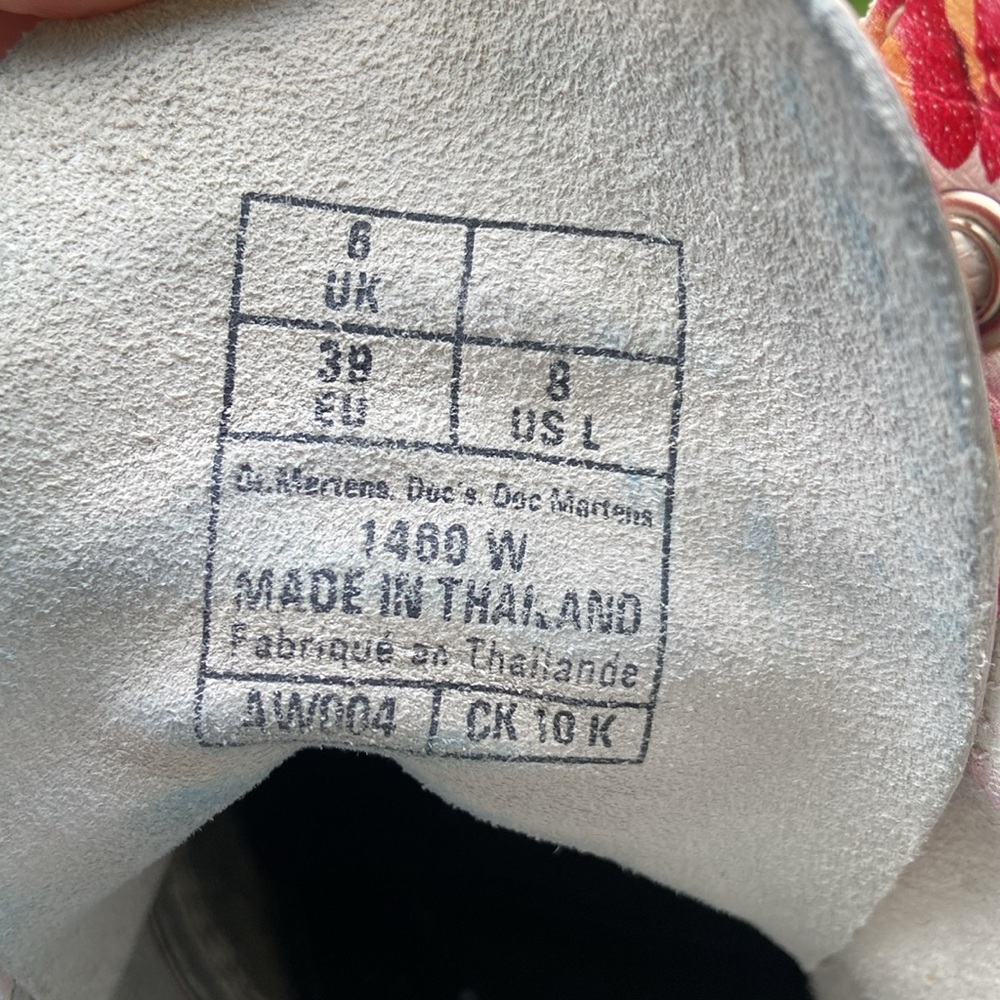 RARE! Dr. Martens 1460 W Women's Boot Valentine Rose Print Women's Size 8 - Picture 10 of 12